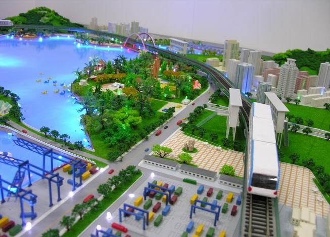 额尔古纳市港口沙盘